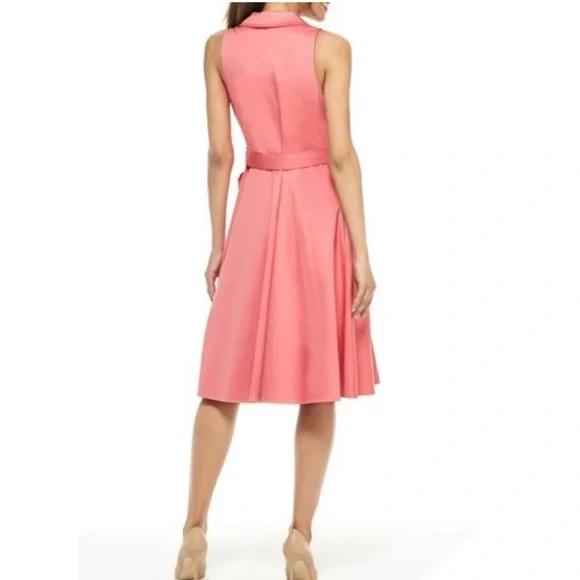 Gal Meets Glam Heather Wrap Fit & Flare Dress Pink 4 NWT - Picture 2 of 11